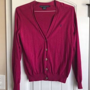 Ralph Lauren Sport magenta pink cardigan